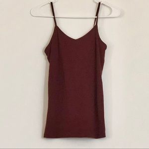 Forever21 V-neck Tank Top Maroon